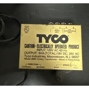 Tyco HO Electric Power Pack Train Transformer Model 899V R20405 Tested Vintage